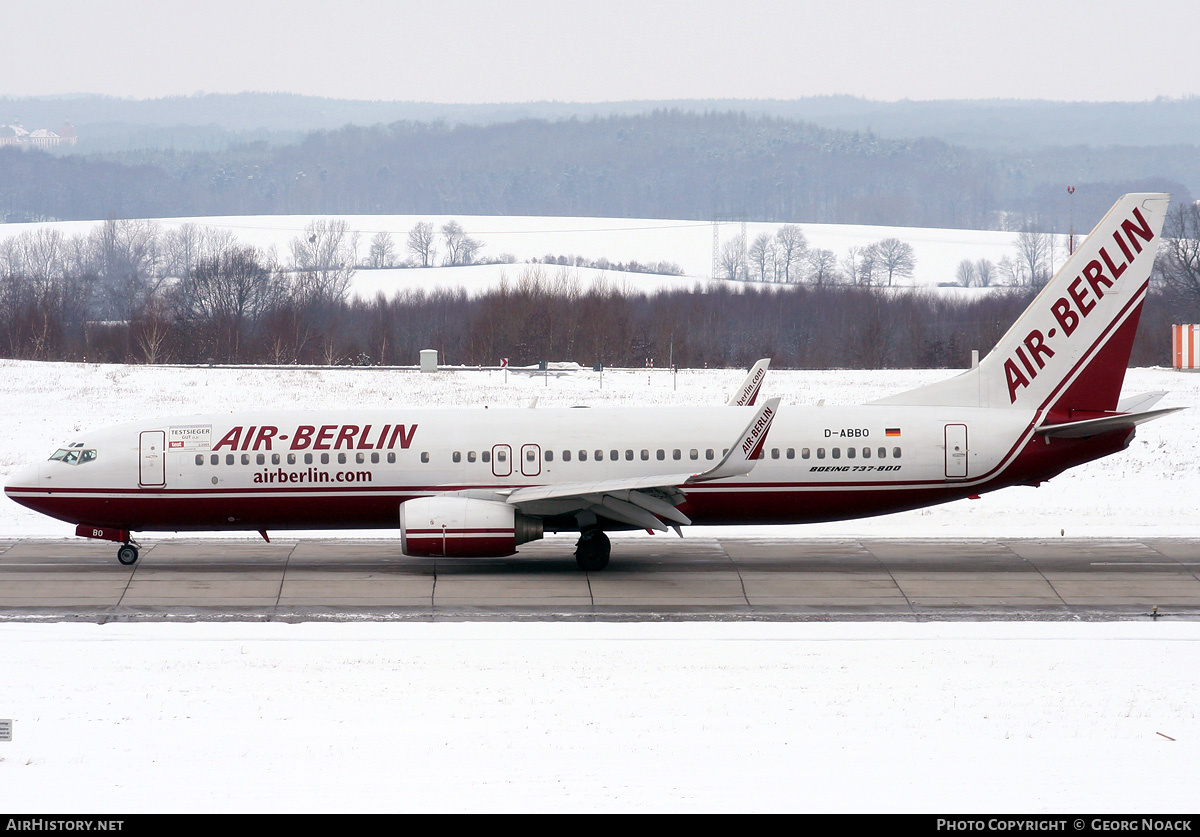 Aircraft Photo of D-ABBO | Boeing 737-86J | Air Berlin | AirHistory.net #246405