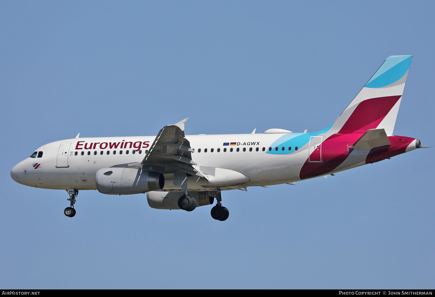 Aircraft Photo of D-AGWX | Airbus A319-132 | Eurowings | AirHistory.net #246430