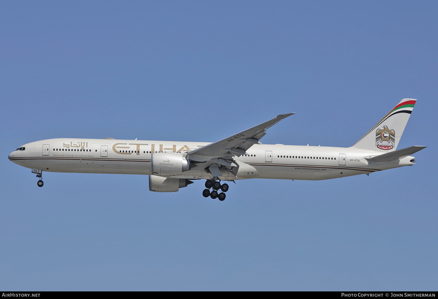 Aircraft Photo of A6-ETQ | Boeing 777-3FX/ER | Etihad Airways | AirHistory.net #246433