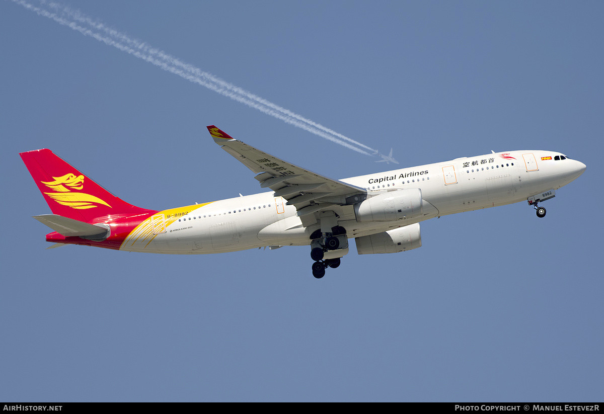 Aircraft Photo of B-8982 | Airbus A330-243 | Capital Airlines | AirHistory.net #246506