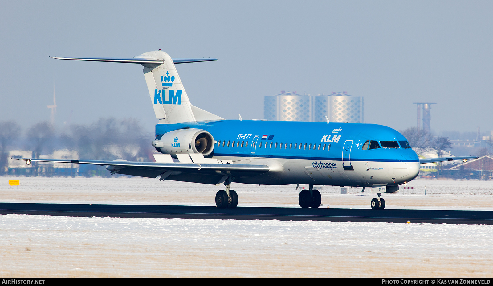 Aircraft Photo of PH-KZT | Fokker 70 (F28-0070) | KLM Cityhopper | AirHistory.net #246544