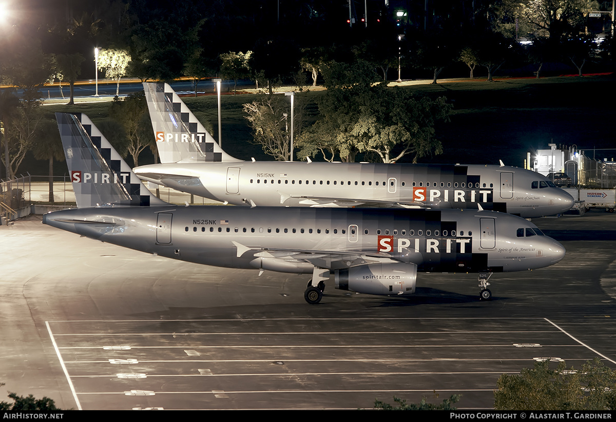 Aircraft Photo of N525NK | Airbus A319-132 | Spirit Airlines | AirHistory.net #246553