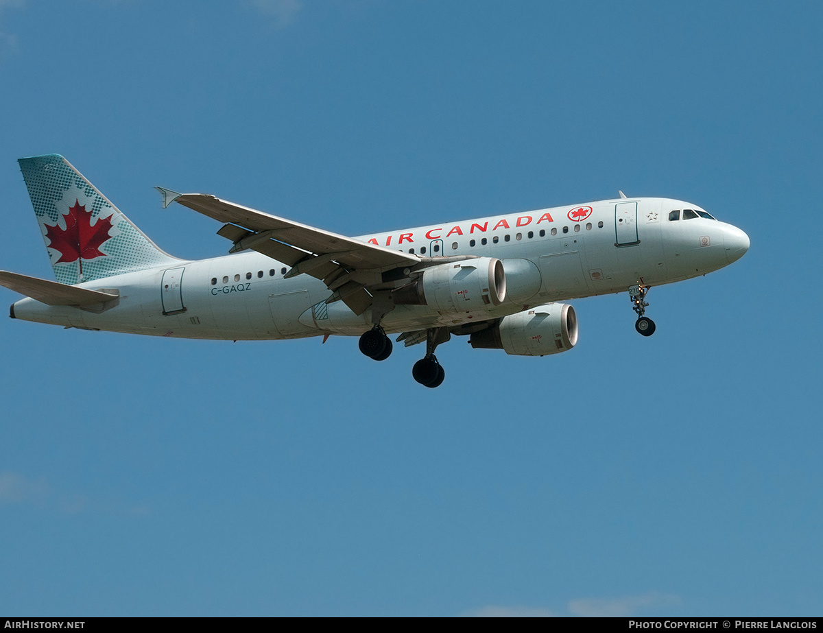 Aircraft Photo of C-GAQZ | Airbus A319-114 | Air Canada | AirHistory.net #246624