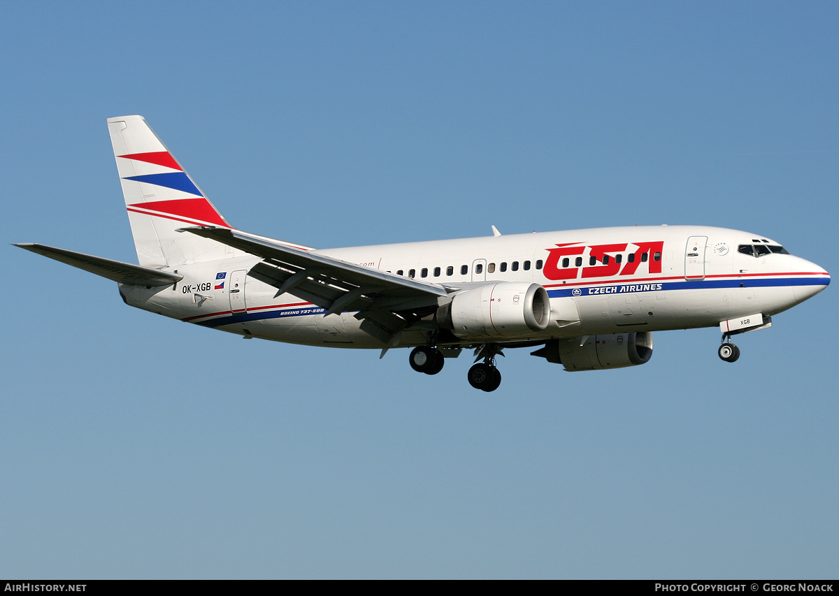 Aircraft Photo of OK-XGB | Boeing 737-55S | ČSA - Czech Airlines | AirHistory.net #246714