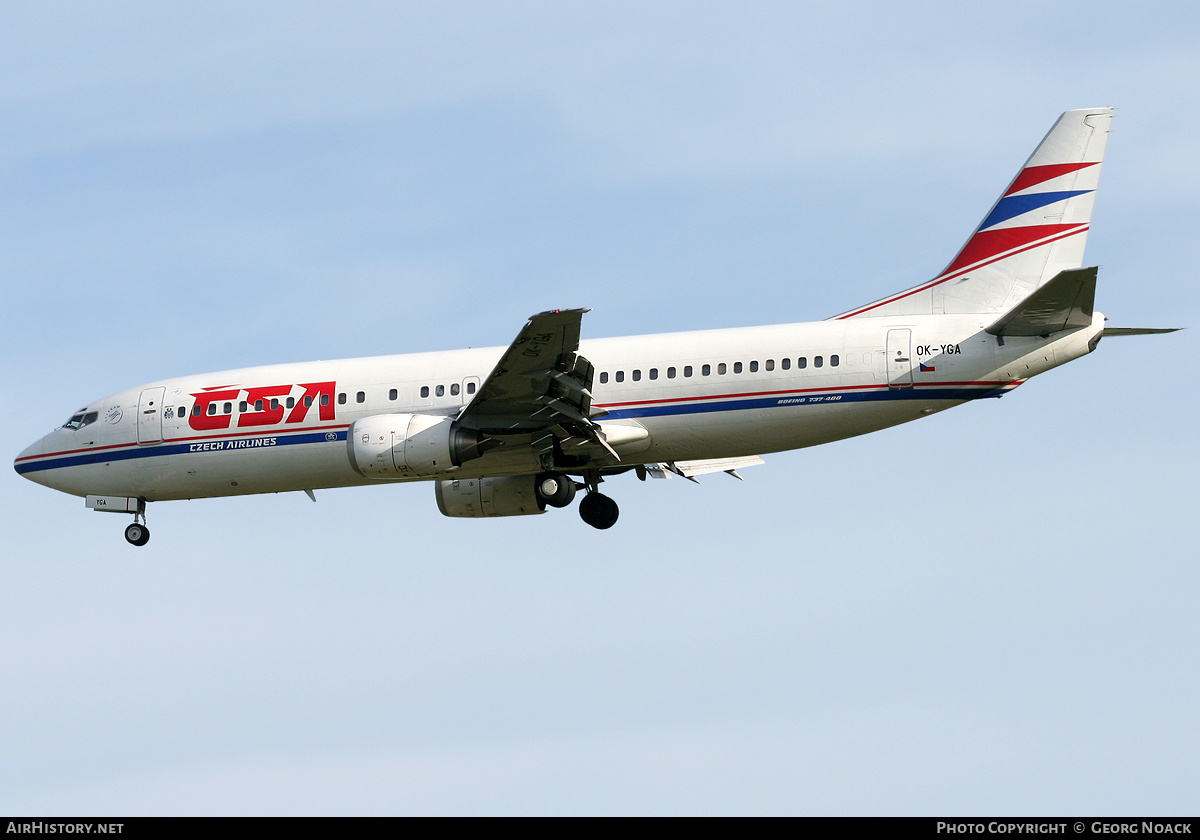 Aircraft Photo of OK-YGA | Boeing 737-4Q8 | ČSA - Czech Airlines | AirHistory.net #246730