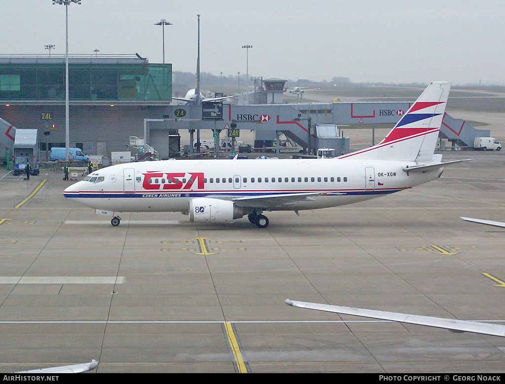 Aircraft Photo of OK-XGW | Boeing 737-5H6 | ČSA - Czech Airlines | AirHistory.net #246815
