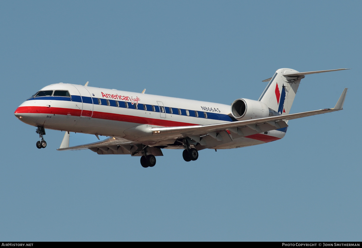 Aircraft Photo of N866AS | Bombardier CRJ-200ER (CL-600-2B19) | American Eagle | AirHistory.net #246870