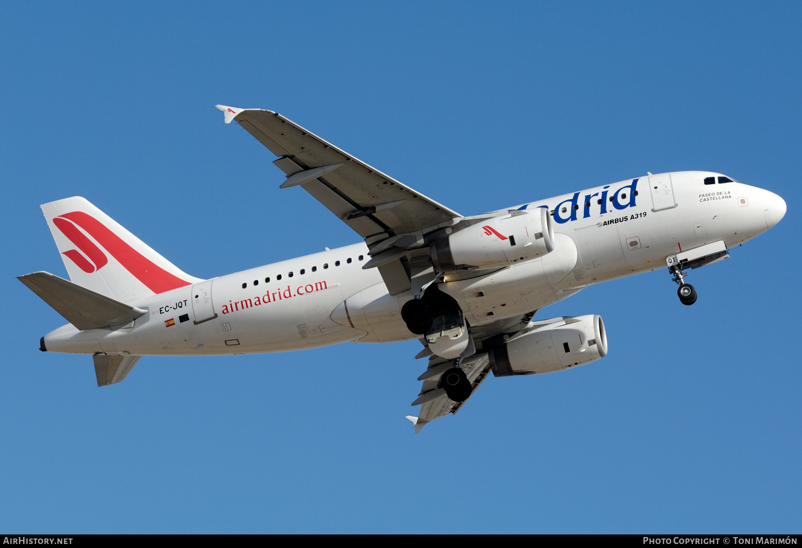 Aircraft Photo of EC-JQT | Airbus A319-132 | Air Madrid | AirHistory.net #246937