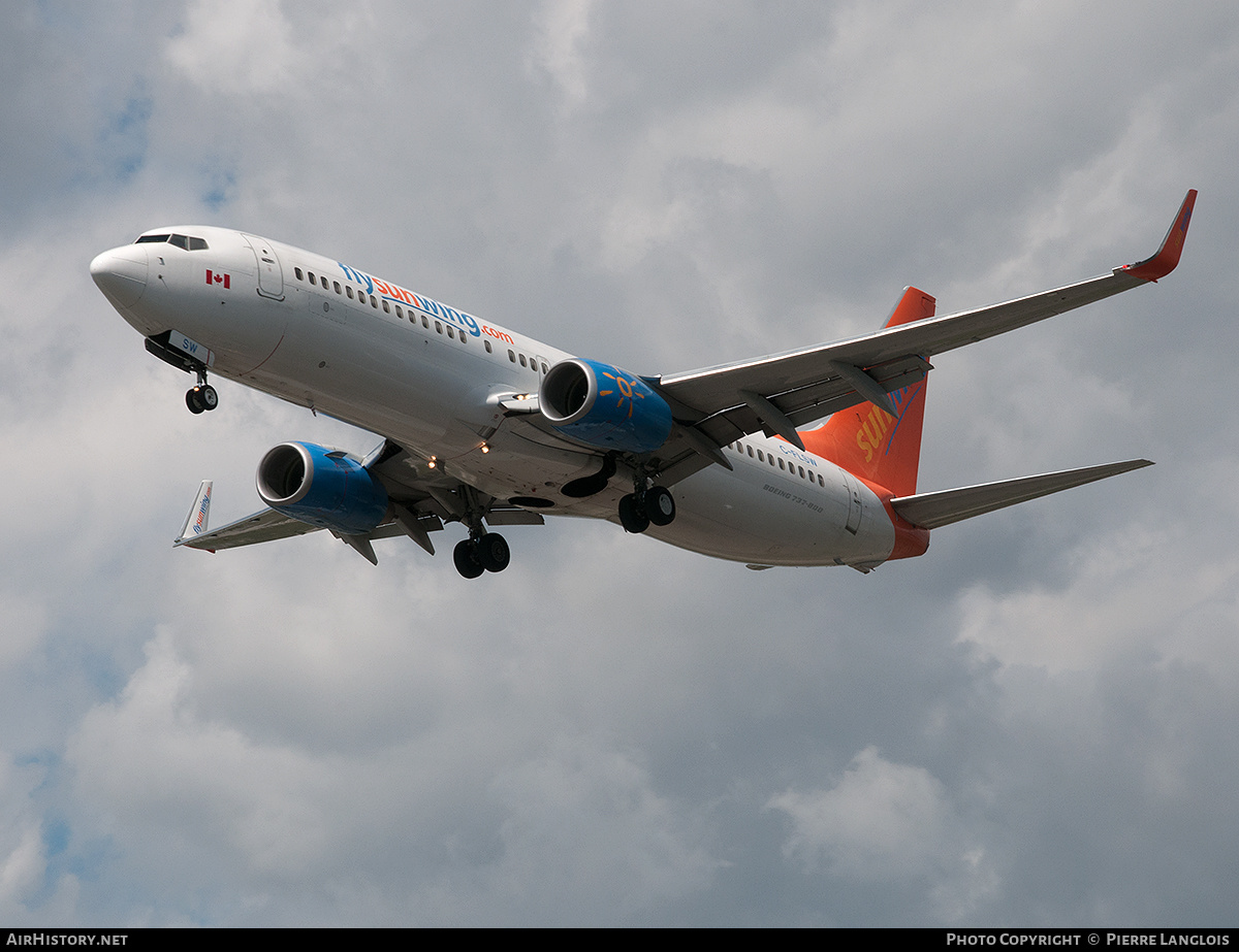 Aircraft Photo of C-FLSW | Boeing 737-8HX | Sunwing Airlines | AirHistory.net #246976