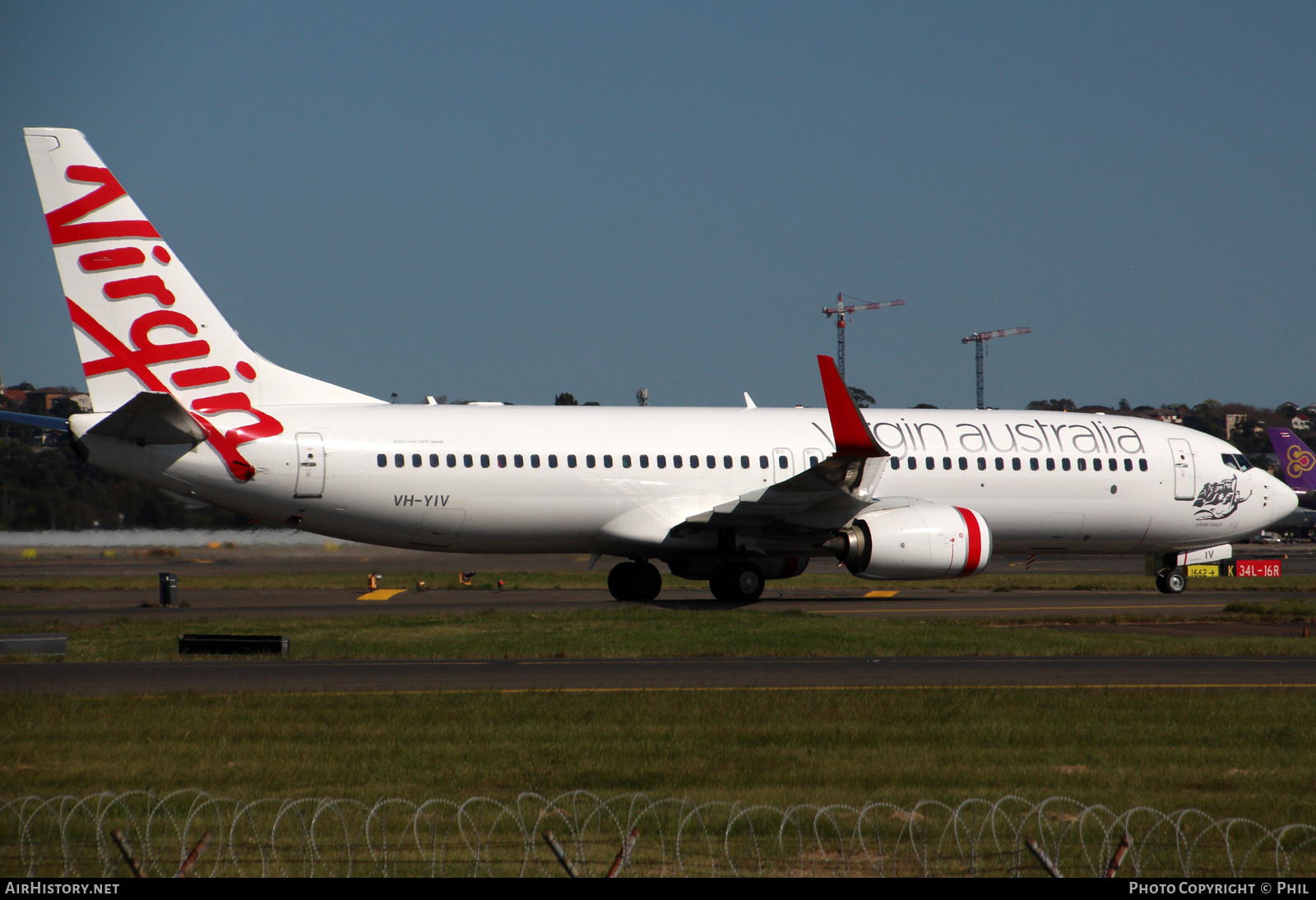 Aircraft Photo of VH-YIV | Boeing 737-8FE | Virgin Australia Airlines | AirHistory.net #247086