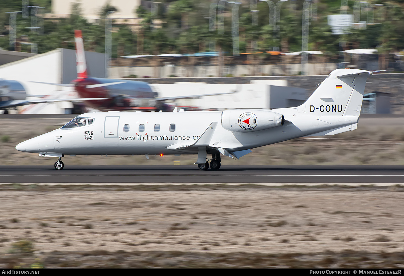 Aircraft Photo of D-CONU | Gates Learjet 55 | FAI - Flight Ambulance International | AirHistory.net #247125