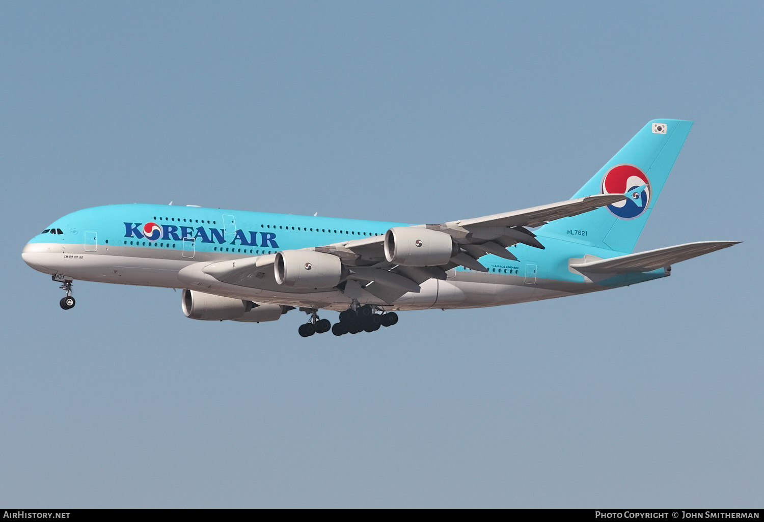 Aircraft Photo of HL7621 | Airbus A380-861 | Korean Air | AirHistory.net #247322