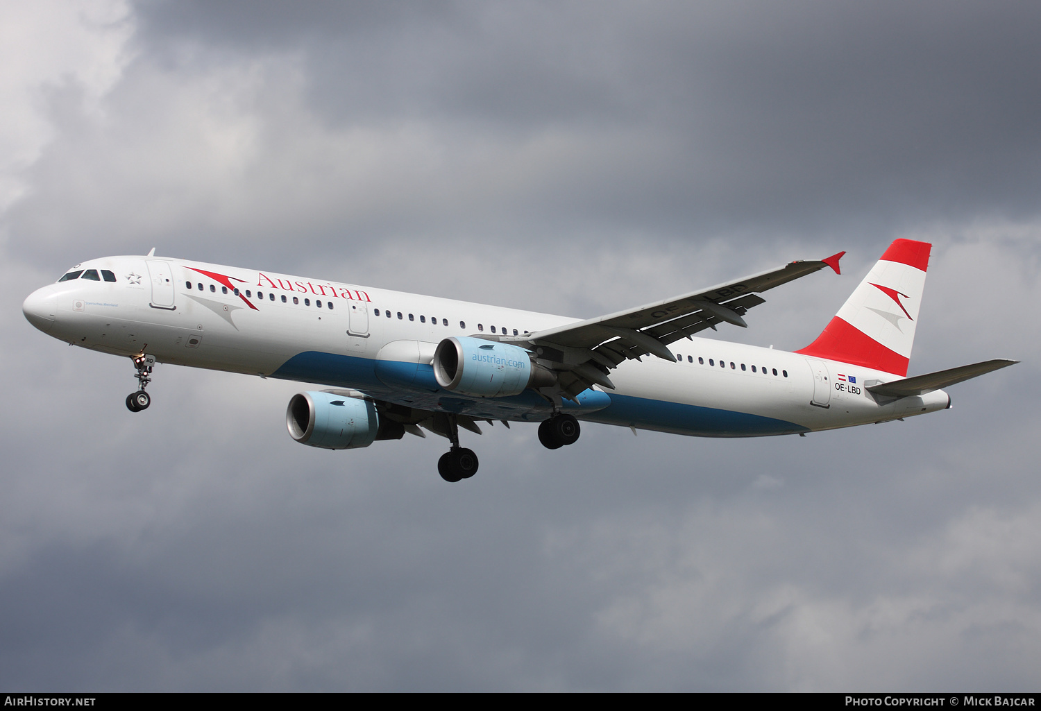 Aircraft Photo of OE-LBD | Airbus A321-211 | Austrian Airlines | AirHistory.net #247503