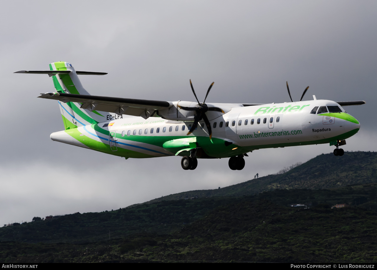 Aircraft Photo of EC-LFA | ATR ATR-72-500 (ATR-72-212A) | Binter Canarias | AirHistory.net #247541