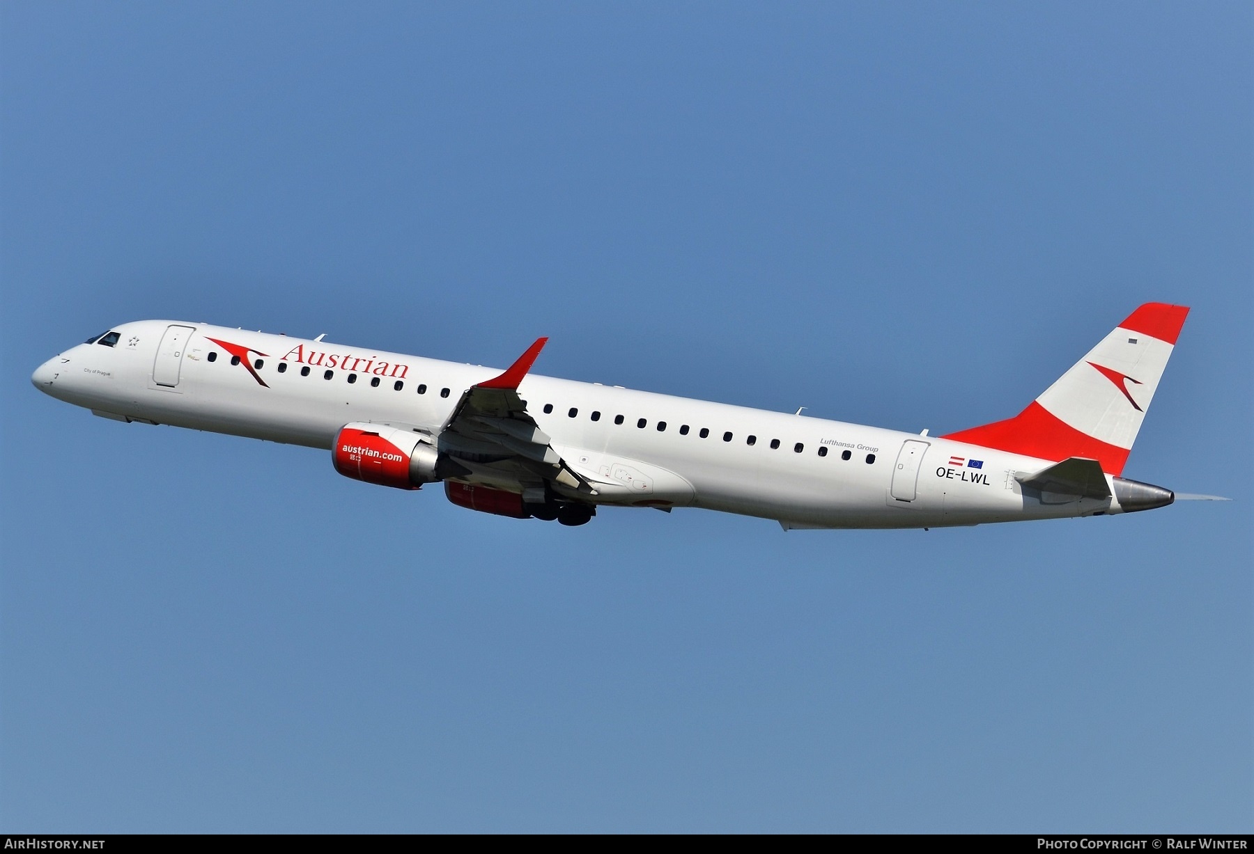 Aircraft Photo of OE-LWL | Embraer 195LR (ERJ-190-200LR) | Austrian Airlines | AirHistory.net #247574