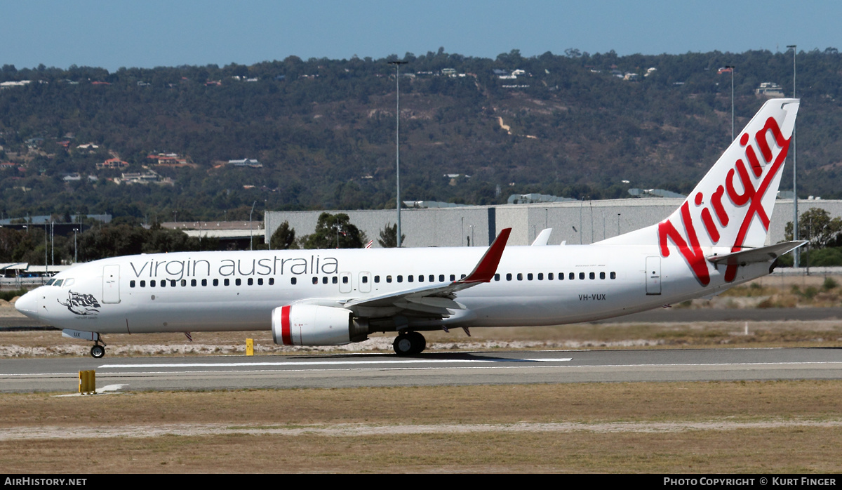 Aircraft Photo of VH-VUX | Boeing 737-8FE | Virgin Australia Airlines | AirHistory.net #247650