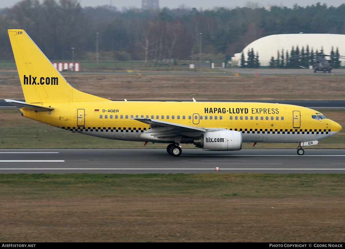 Aircraft Photo of D-AGER | Boeing 737-75B | Hapag-Lloyd Express | AirHistory.net #247681