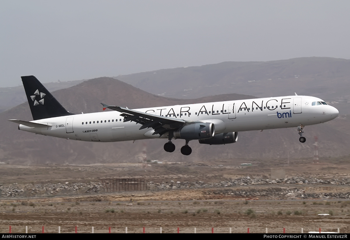 Aircraft Photo of G-MIDL | Airbus A321-231 | BMI - British Midland International | AirHistory.net #247839