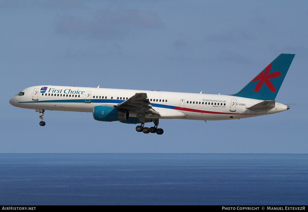 Aircraft Photo of G-OOBD | Boeing 757-28A | First Choice Airways | AirHistory.net #247840