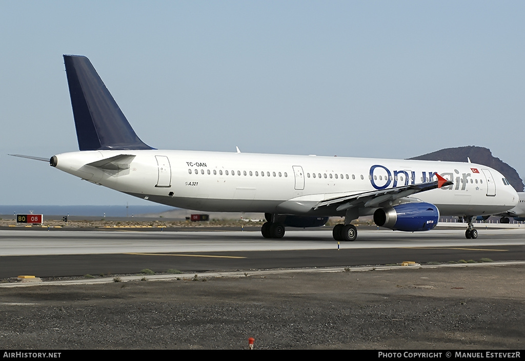 Aircraft Photo of TC-OAN | Airbus A321-231 | Onur Air | AirHistory.net #247843