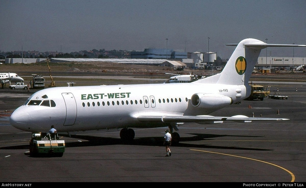 Aircraft Photo of VH-FKO | Fokker F28-4000 Fellowship | East-West Airlines | AirHistory.net #247855