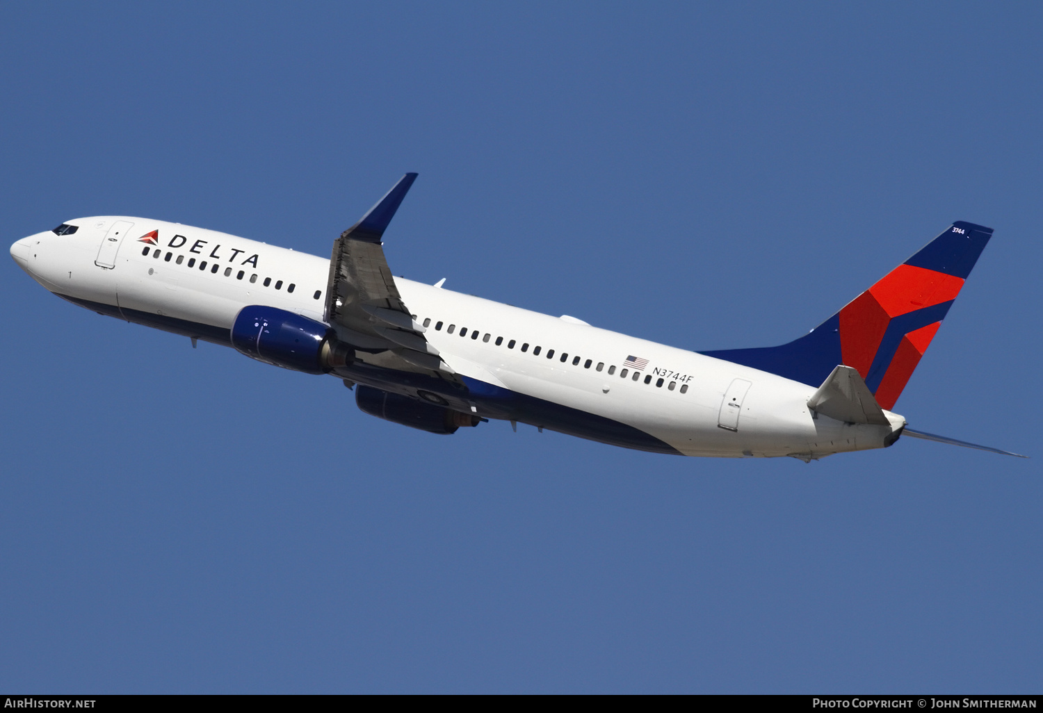 Aircraft Photo of N3744F | Boeing 737-832 | Delta Air Lines | AirHistory.net #247879