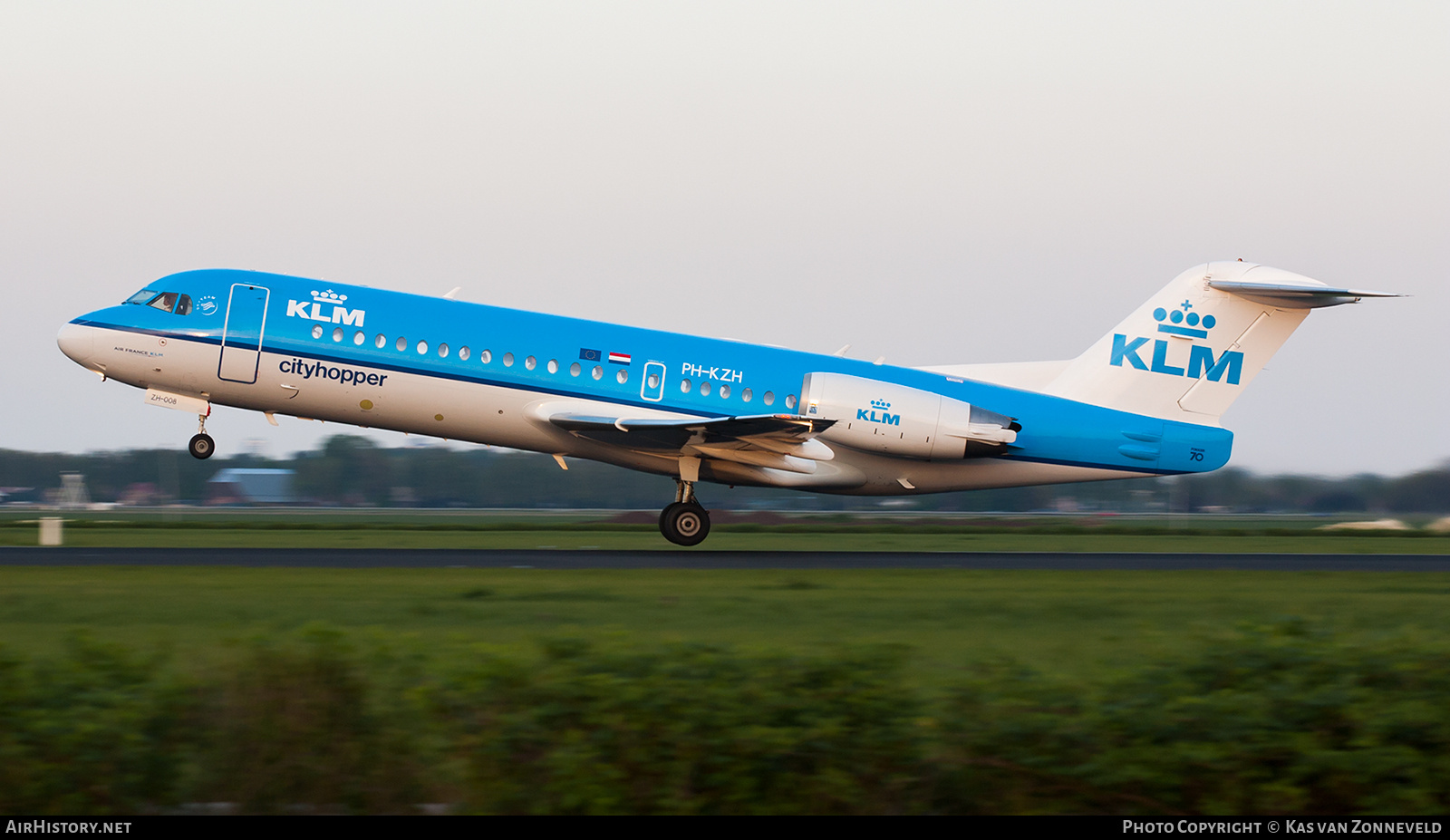 Aircraft Photo of PH-KZH | Fokker 70 (F28-0070) | KLM Cityhopper | AirHistory.net #247911