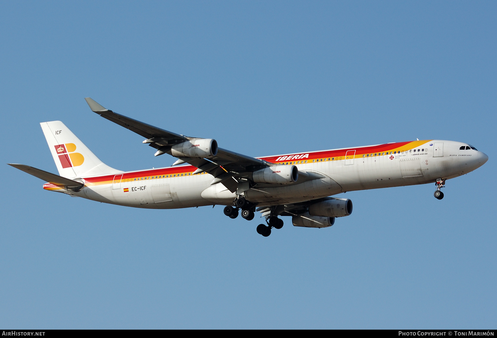 Aircraft Photo of EC-ICF | Airbus A340-313 | Iberia | AirHistory.net #248105
