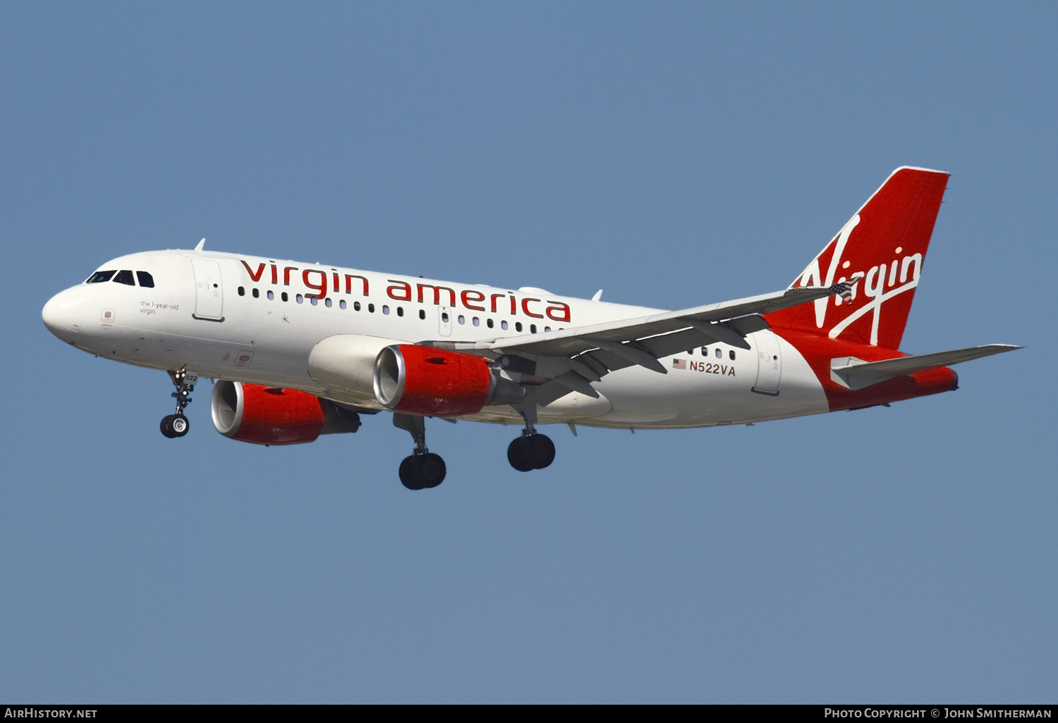 Aircraft Photo of N522VA | Airbus A319-112 | Virgin America | AirHistory.net #248110
