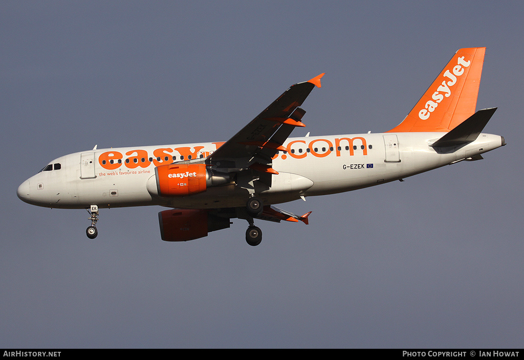 Aircraft Photo of G-EZEK | Airbus A319-111 | EasyJet | AirHistory.net #248285