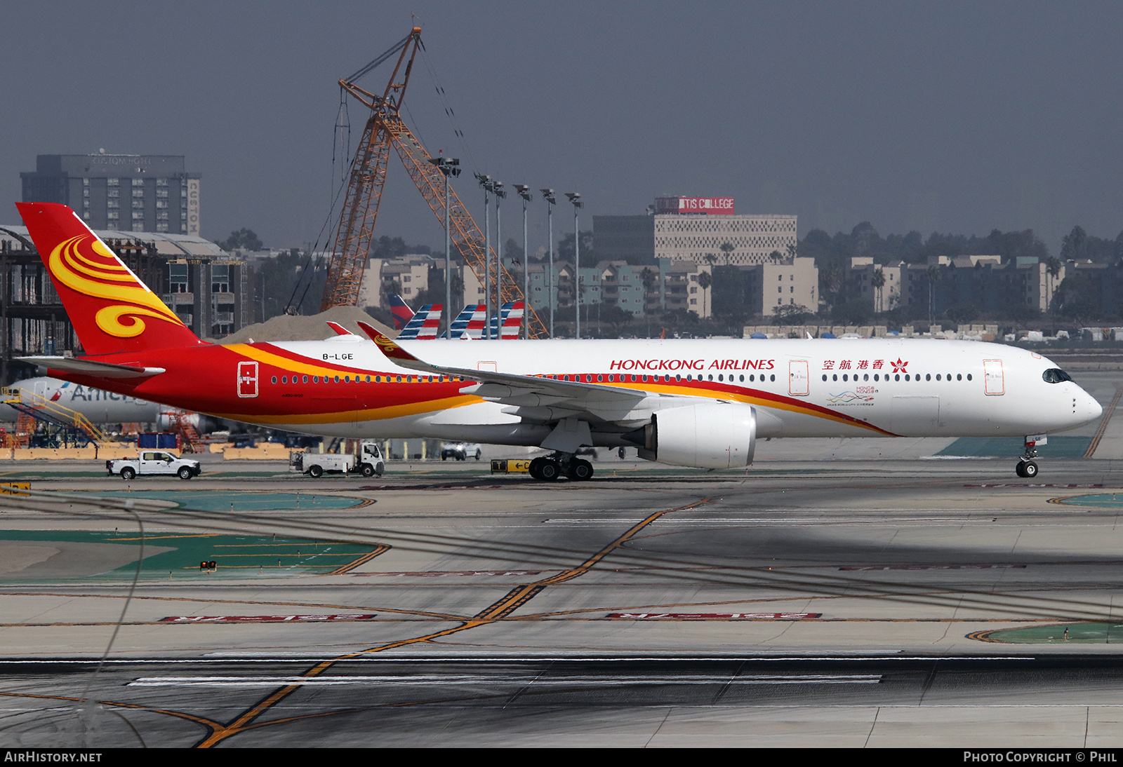 Aircraft Photo of B-LGE | Airbus A350-941 | Hong Kong Airlines | AirHistory.net #248304