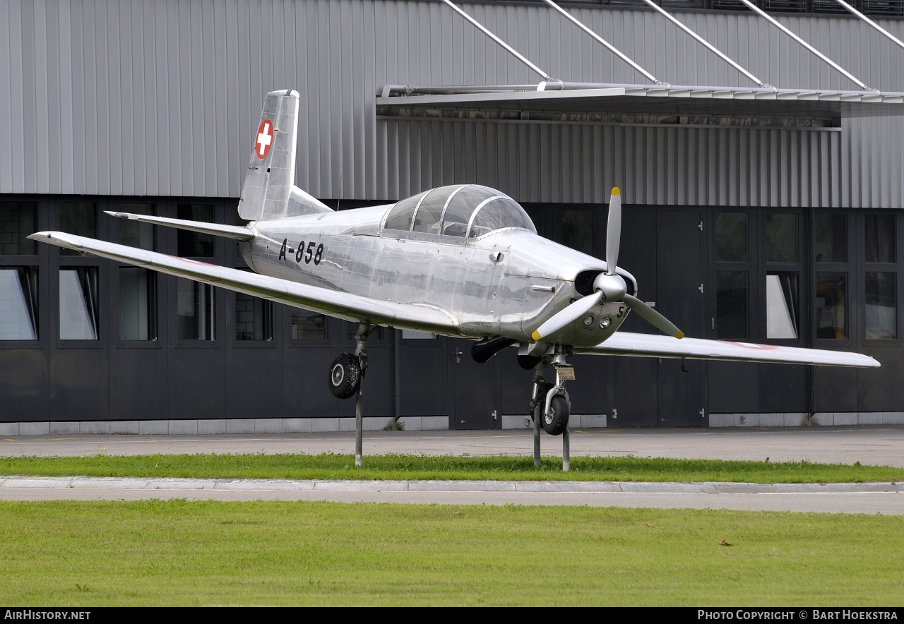 Aircraft Photo of A-858 | Pilatus P-3-05 | Switzerland - Air Force | AirHistory.net #248322