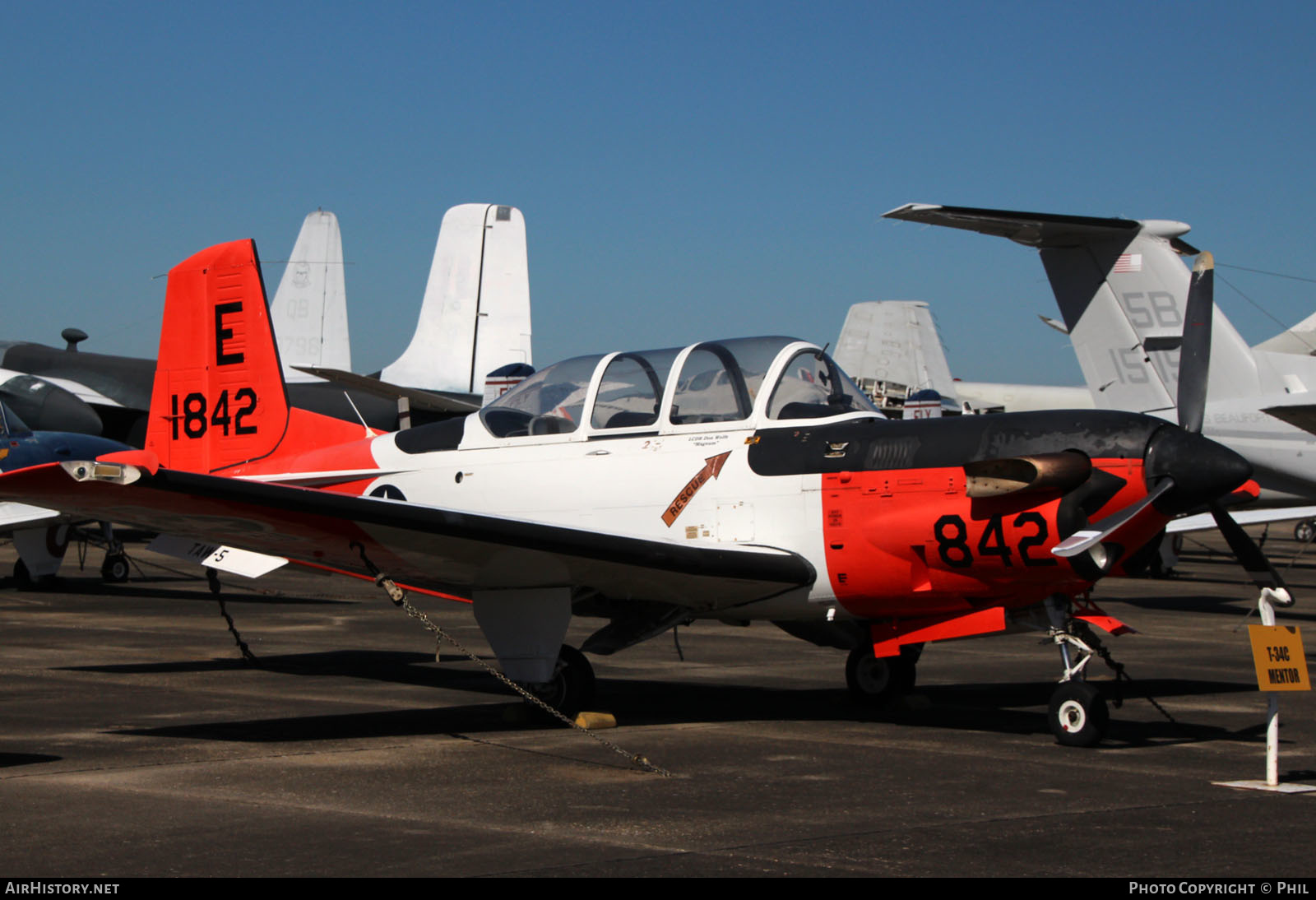 Aircraft Photo of 161842 / 1842 | Beech T-34C Turbo Mentor (45) | USA - Navy | AirHistory.net #248410