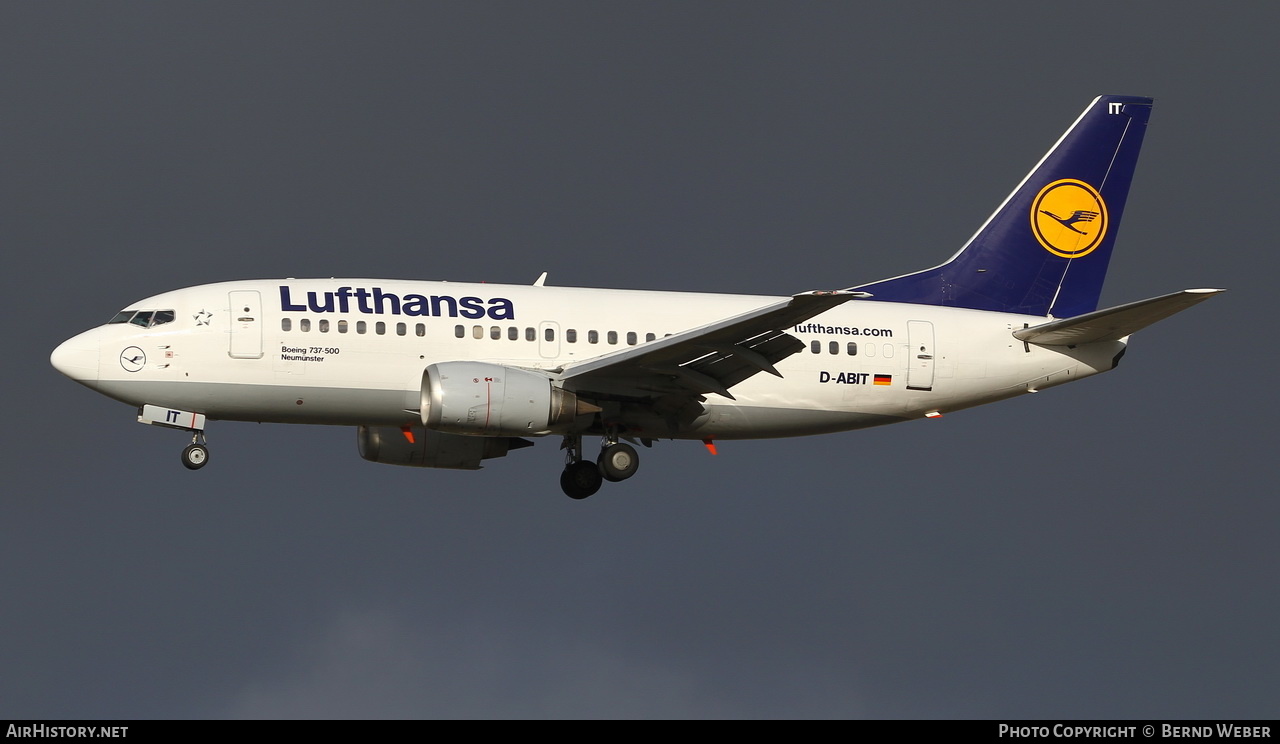 Aircraft Photo of D-ABIT | Boeing 737-530 | Lufthansa | AirHistory.net #248531