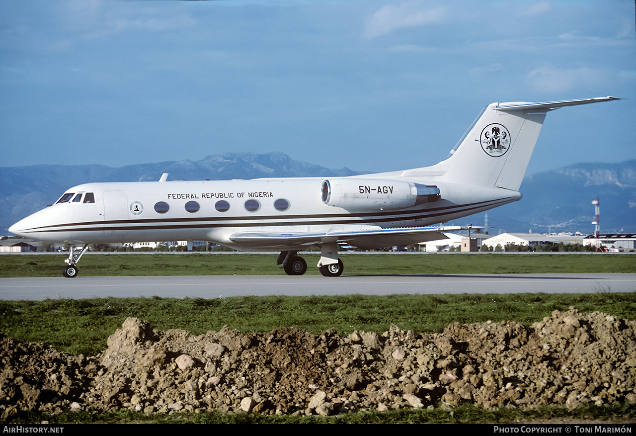 Aircraft Photo of 5N-AGV | Grumman American G-1159 Gulfstream II | Federal Republic of Nigeria | AirHistory.net #248566