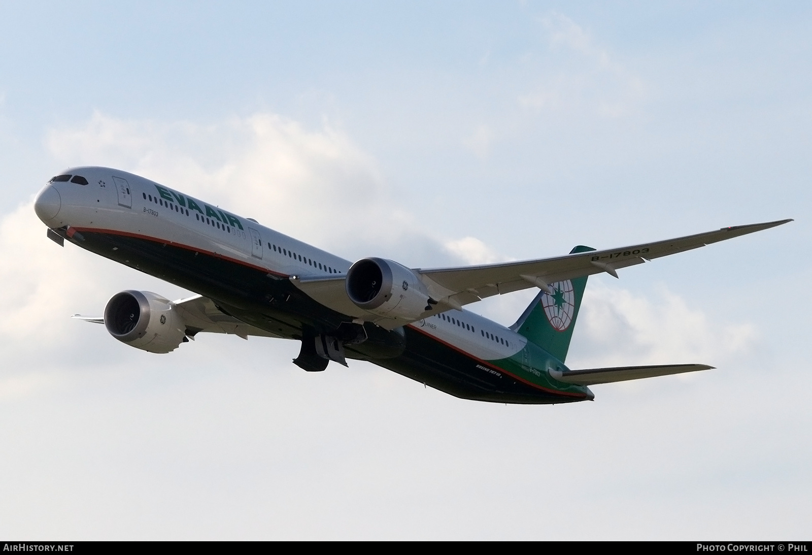 Aircraft Photo of B-17803 | Boeing 787-10 Dreamliner | EVA Air | AirHistory.net #248572