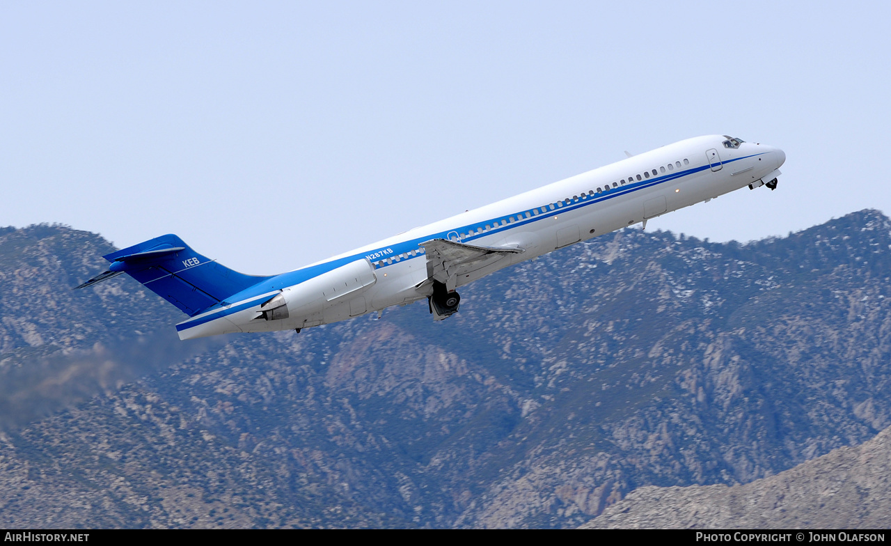 Aircraft Photo of N287KB | McDonnell Douglas MD-87 (DC-9-87) | KEB Aircraft | AirHistory.net #248609