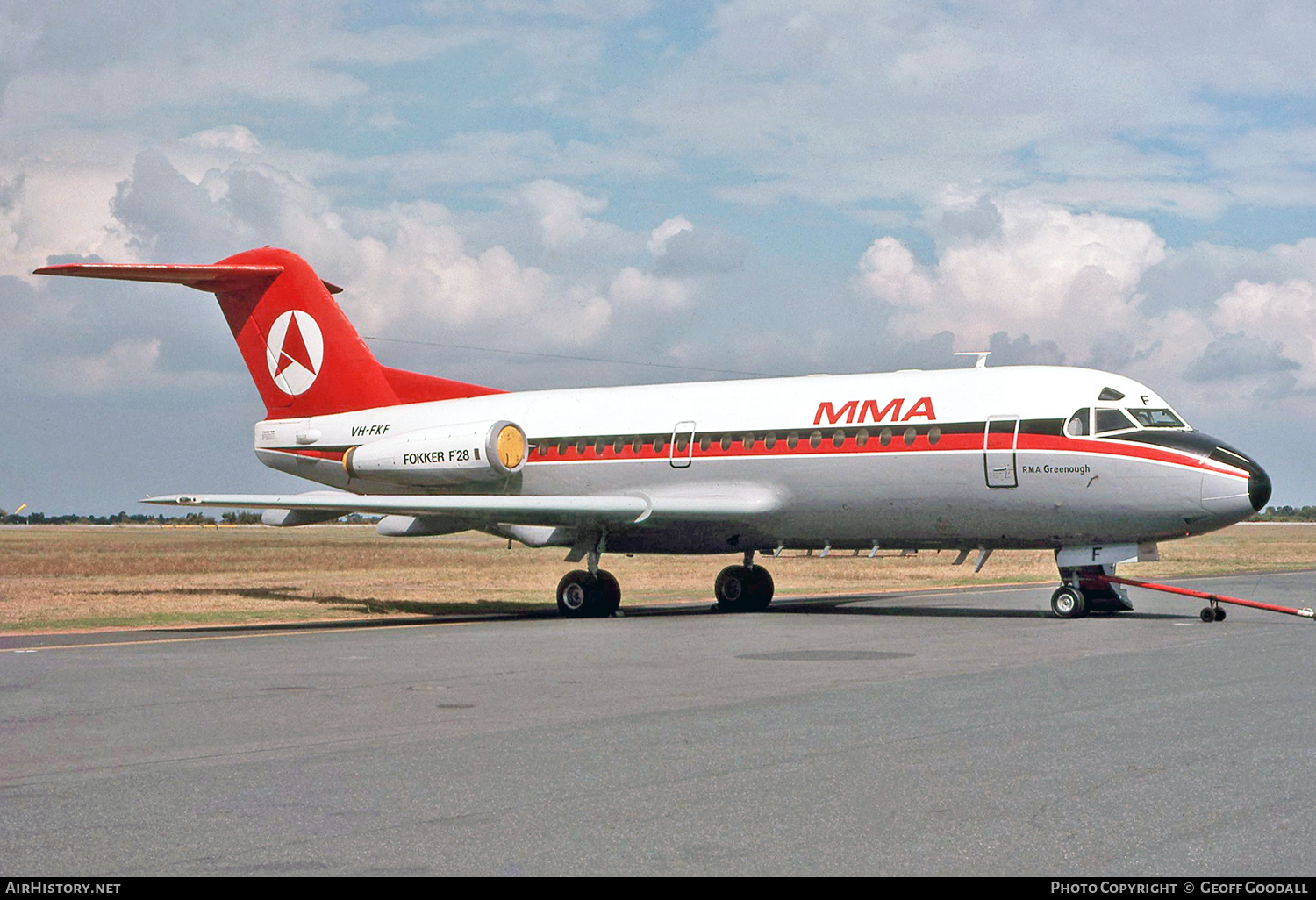 Aircraft Photo of VH-FKF | Fokker F28-1000 Fellowship | MacRobertson Miller Airlines - MMA | AirHistory.net #248618