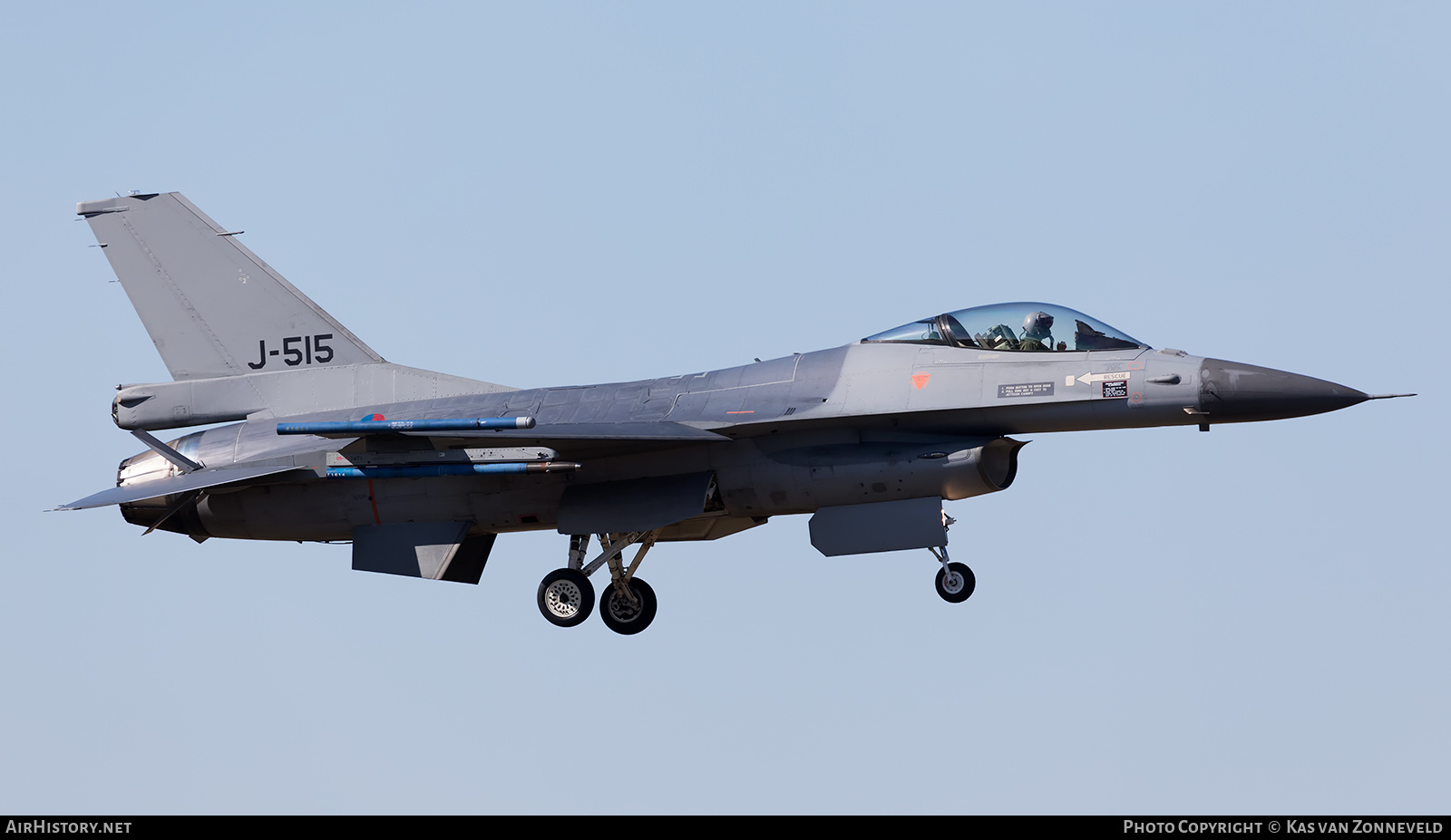 Aircraft Photo of J-515 | General Dynamics F-16AM Fighting Falcon | Netherlands - Air Force | AirHistory.net #248628