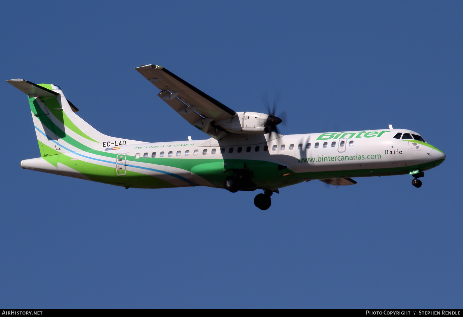 Aircraft Photo of EC-LAD | ATR ATR-72-500 (ATR-72-212A) | Binter Canarias | AirHistory.net #248688