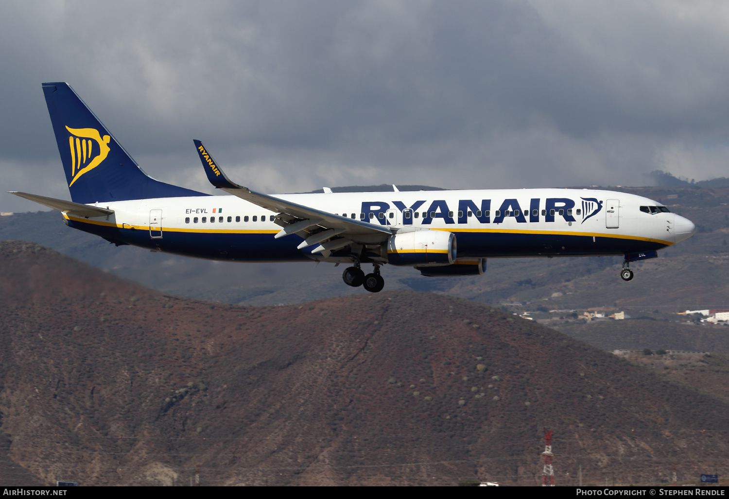 Aircraft Photo of EI-EVL | Boeing 737-8AS | Ryanair | AirHistory.net #248712