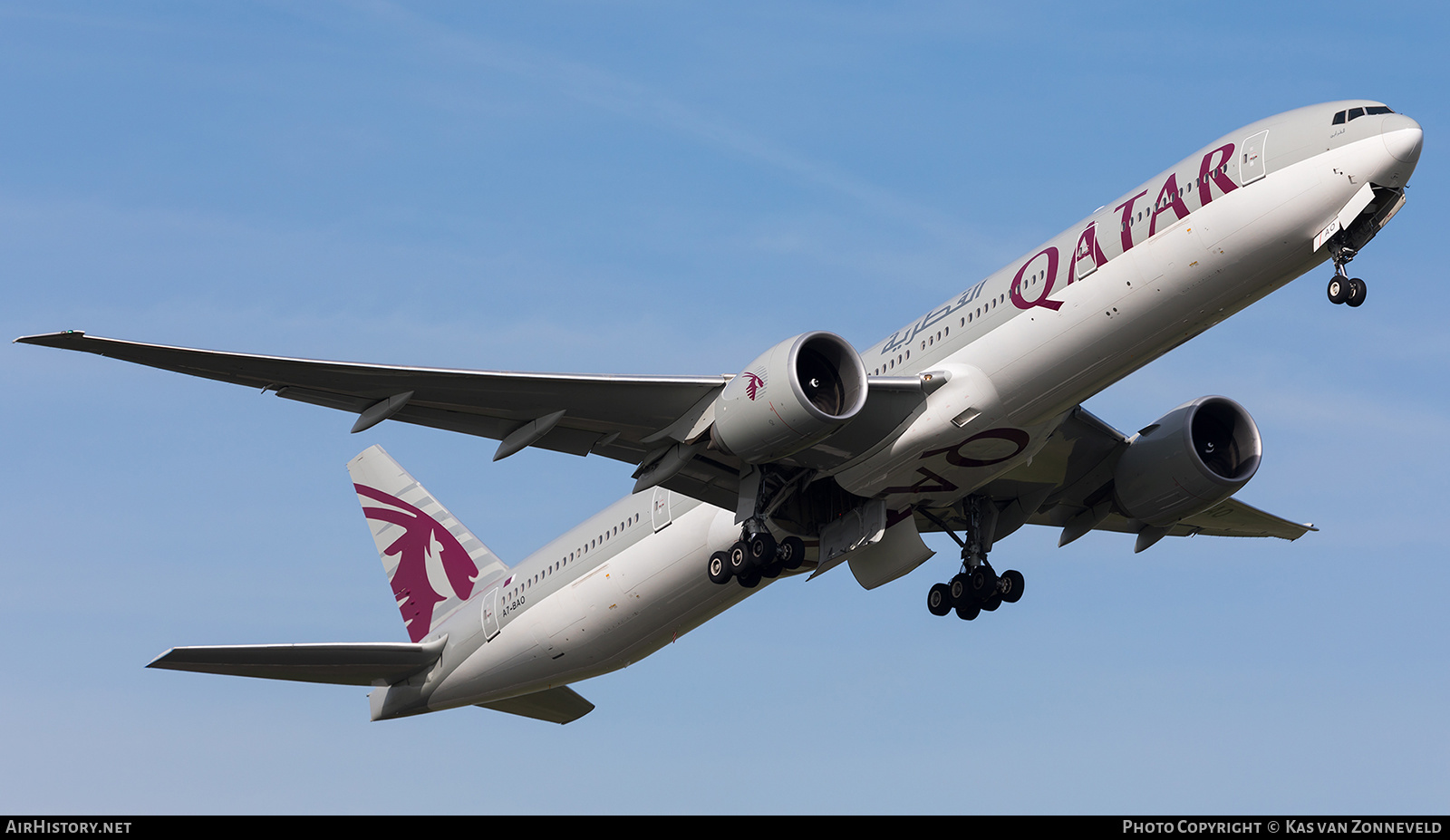Aircraft Photo of A7-BAO | Boeing 777-3DZ/ER | Qatar Airways | AirHistory.net #249219