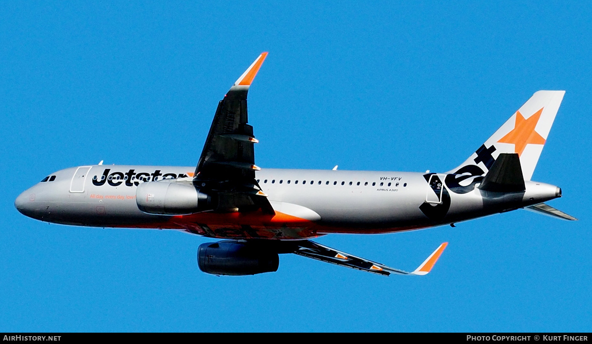 Aircraft Photo of VH-VFV | Airbus A320-232 | Jetstar Airways | AirHistory.net #249233