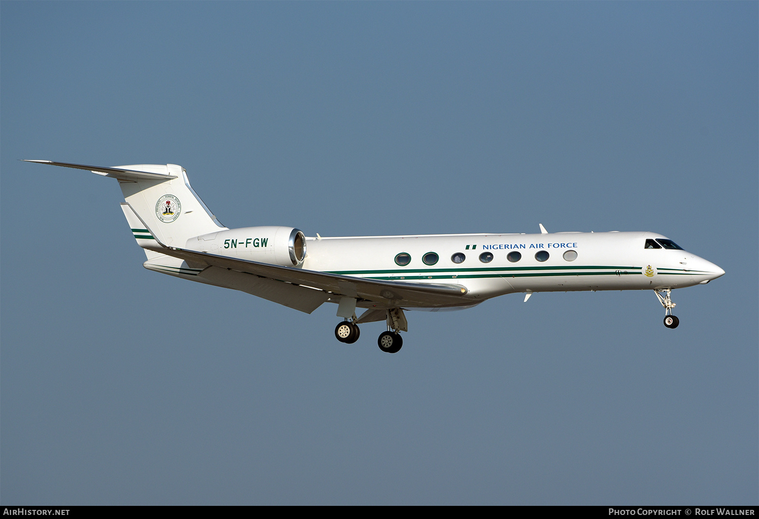 Aircraft Photo of 5N-FGW | Gulfstream Aerospace G-V-SP Gulfstream G550 | Nigeria - Air Force | AirHistory.net #249307