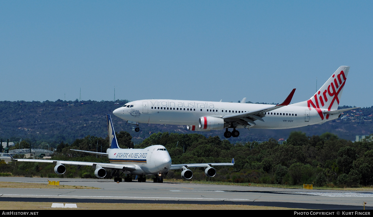 Aircraft Photo of VH-VUY | Boeing 737-8KG | Virgin Australia Airlines | AirHistory.net #249369