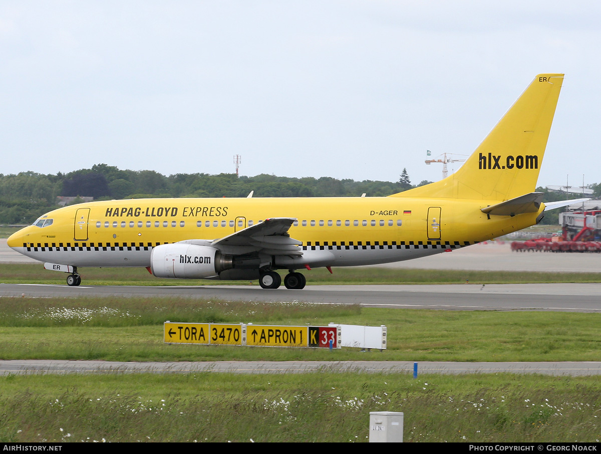 Aircraft Photo of D-AGER | Boeing 737-75B | Hapag-Lloyd Express | AirHistory.net #249490