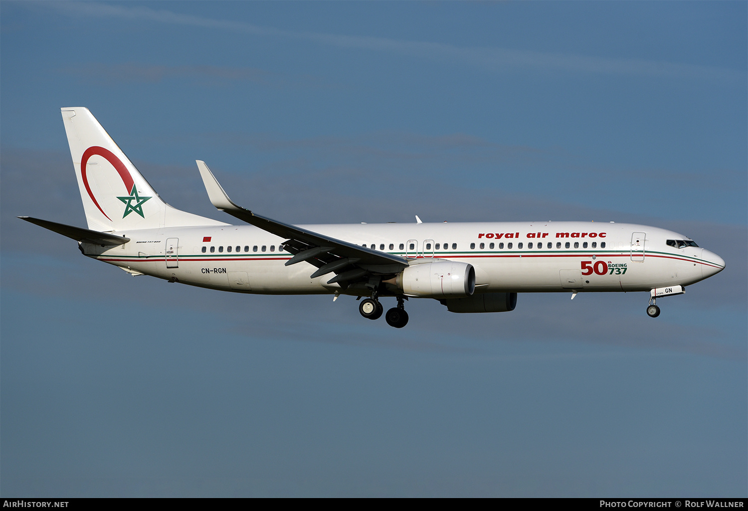 Aircraft Photo of CN-RGN | Boeing 737-8B6 | Royal Air Maroc - RAM | AirHistory.net #249598