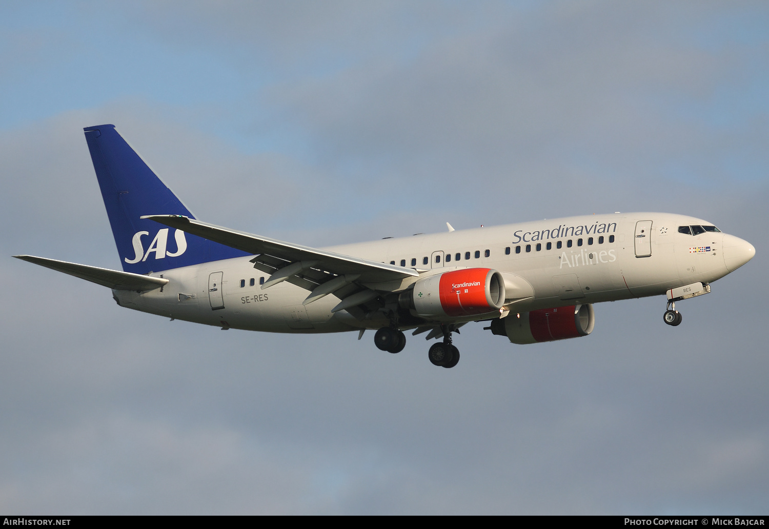 Aircraft Photo of SE-RES | Boeing 737-7BX | Scandinavian Airlines - SAS | AirHistory.net #249657