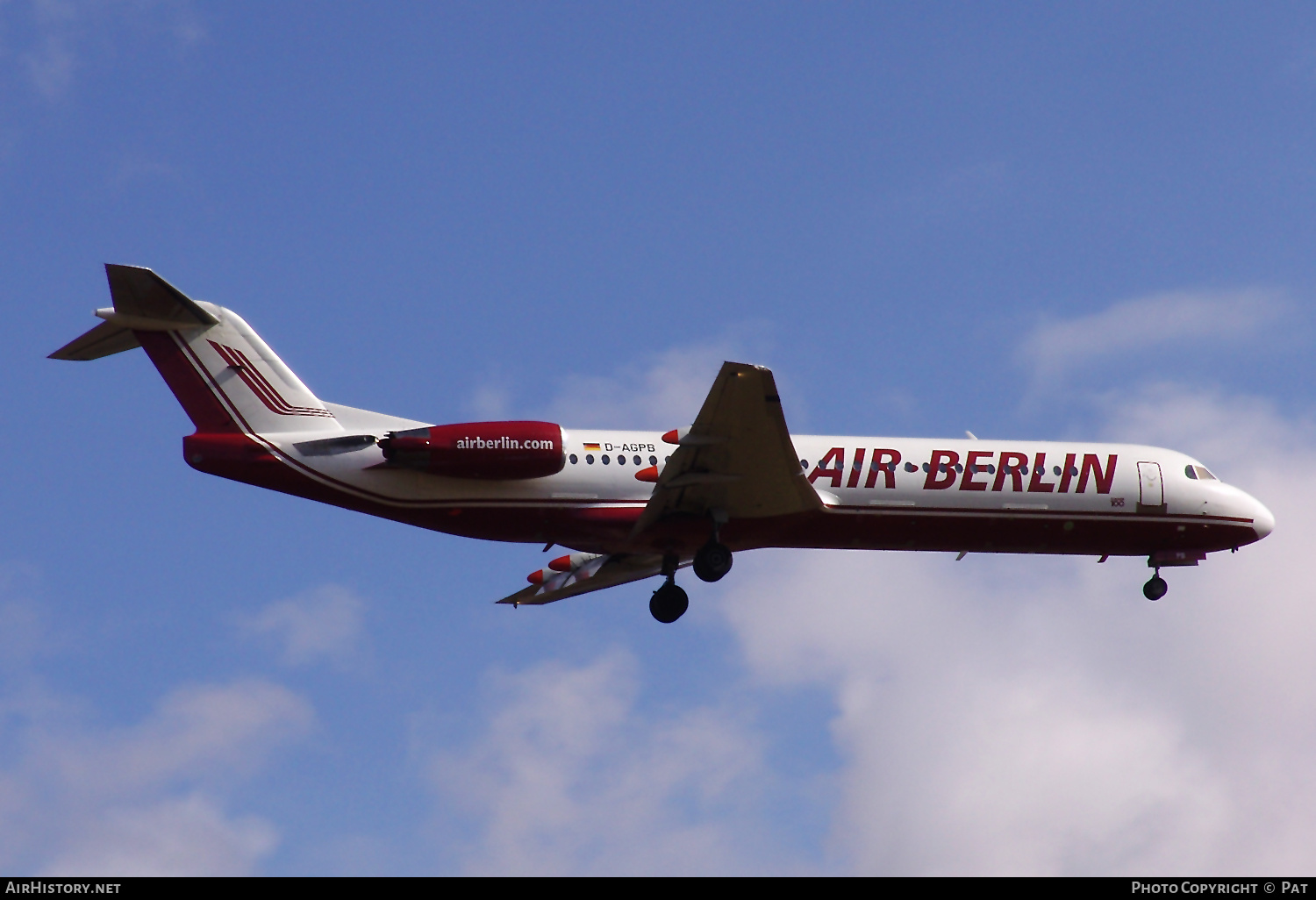 Aircraft Photo of D-AGPB | Fokker 100 (F28-0100) | Air Berlin | AirHistory.net #249778