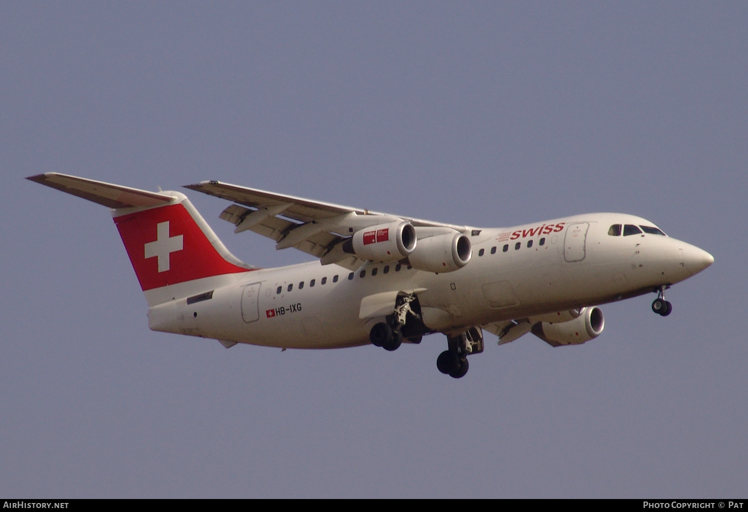 Aircraft Photo of HB-IXG | British Aerospace Avro 146-RJ85 | Swiss International Air Lines | AirHistory.net #249783